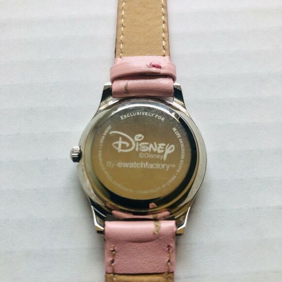 Disney Minnie Mouse Watch Pink Genuine Leather Analog Wrist Watch Japan Movt. - Picture 12 of 12